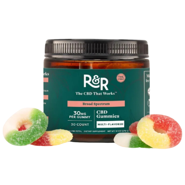 R&R Broad Spectrum CBD 30 pc Gummy Rings