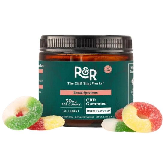 R&R Broad Spectrum CBD 30 pc Gummy Rings