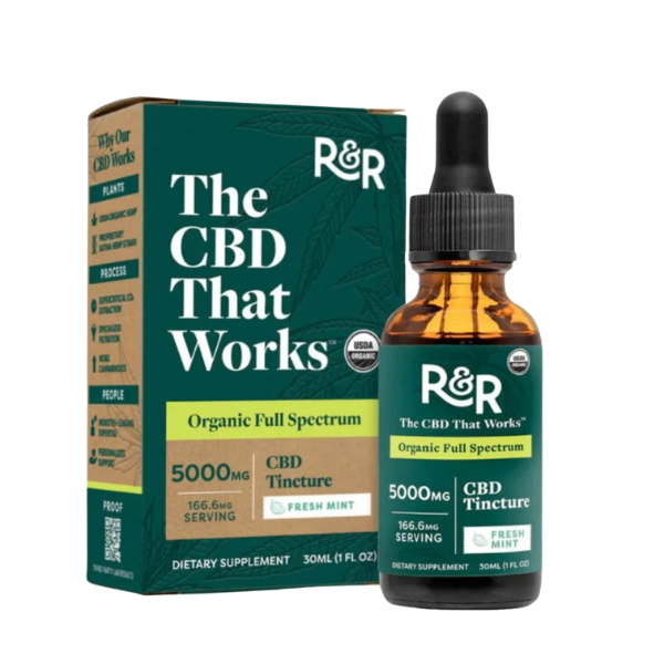 R&R Full Spectrum CBD Fresh Mint Tincture