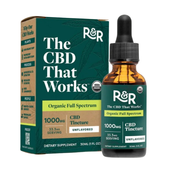R&R Full Spectrum CBD Unflavored Tincture