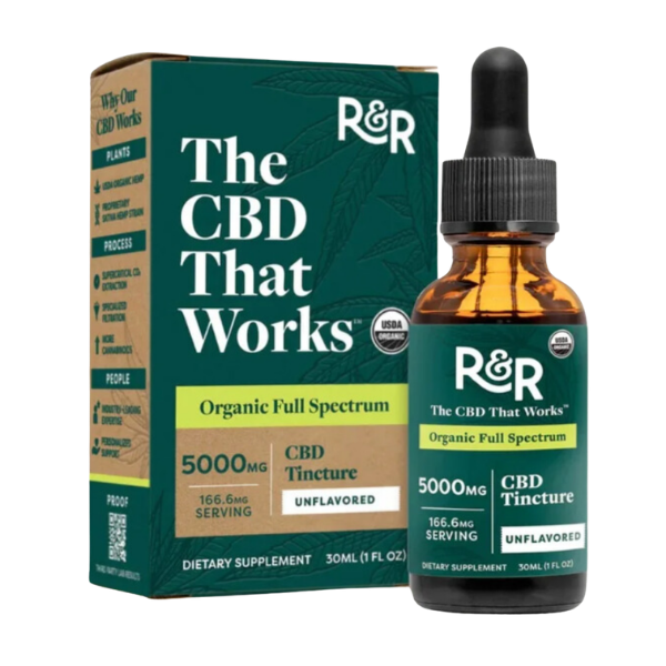 R&R Full Spectrum CBD Unflavored Tincture