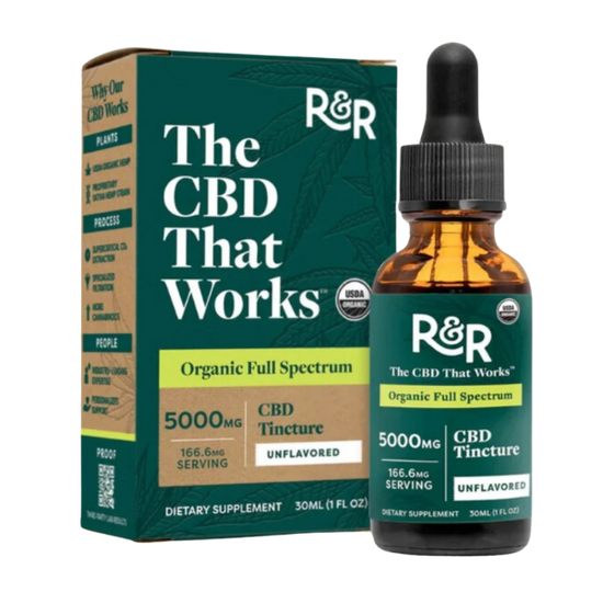 R&R Full Spectrum CBD Unflavored Tincture