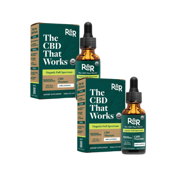 R&R Full Spectrum CBD Unflavored Tincture